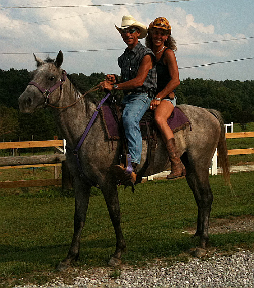 Rocky and Dave at the Double J Stables